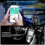 OBD2 Scanner Bluetooth, Car Code Readers & Scan Tools for iOS & Android, Wireless Auto Diagnostic Scan Tool to Check Engine & Fix All Cars & Vehicles, Bluetooth 5.4