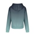 thumbnail image 6 of Women's Gradient Color Drawstring Hooded Sweatshirt with Pocket, Soft Fleece Lined Long Sleeve Pullover Top for Casual Streetwear, Daily Comfort Wear and Outdoor Activities Grey S, 6 of 10