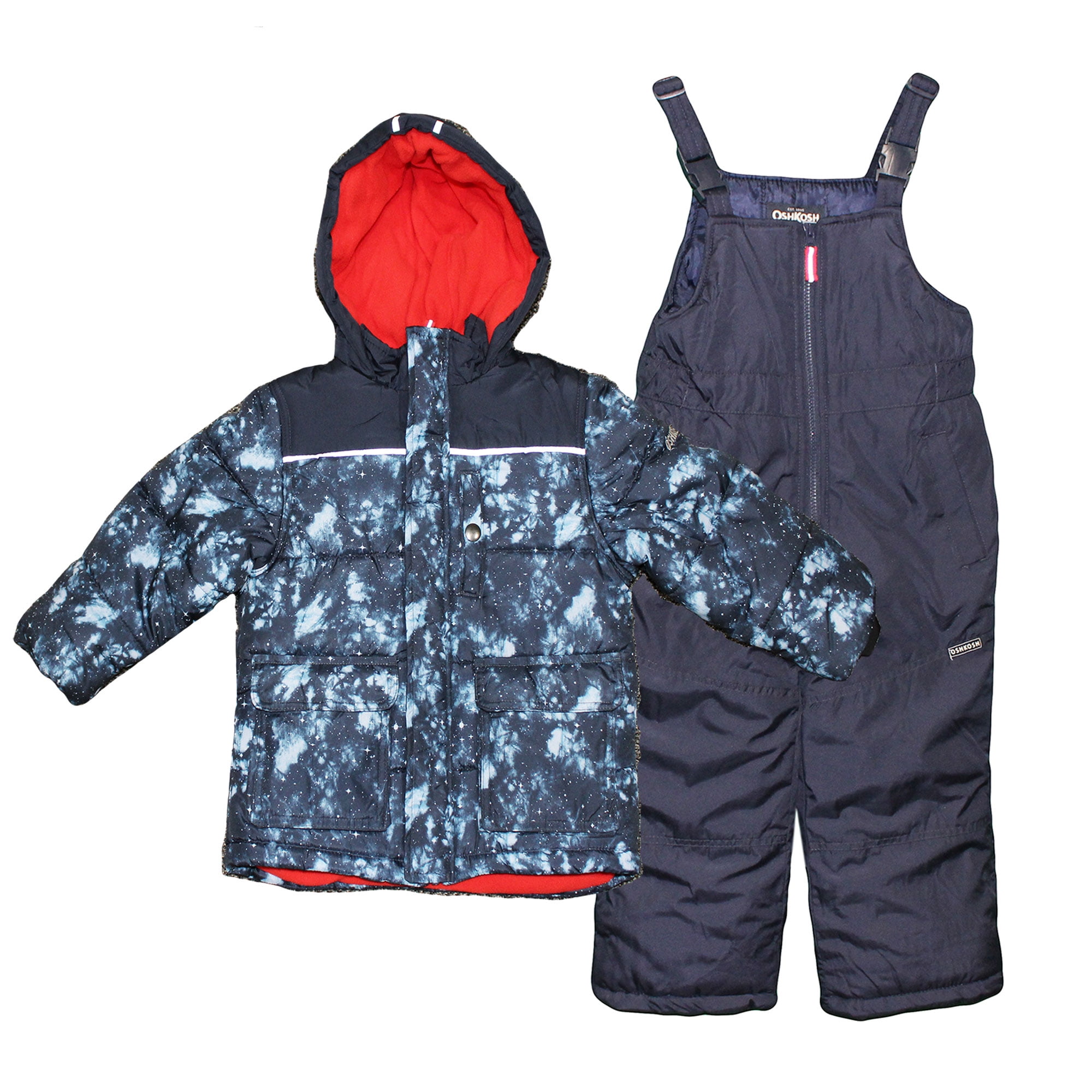Osh Kosh B/'gosh Toddler Boys Red /& Blue Fleece Lined Jacket Size 2T 3T 4T