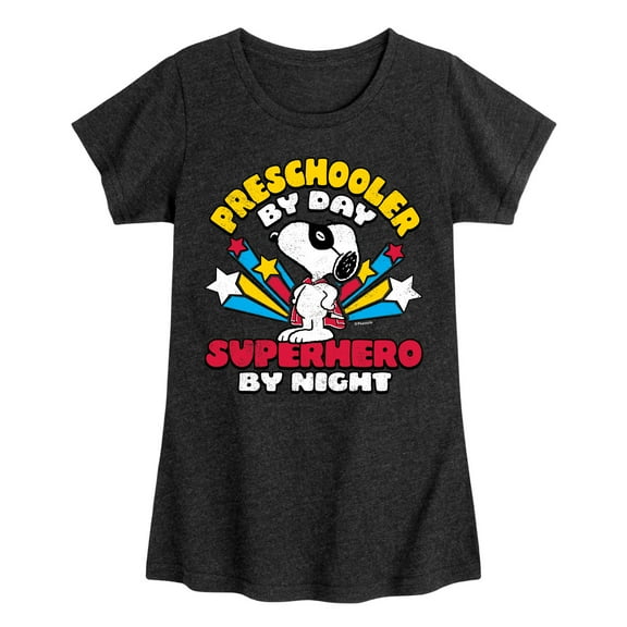 Peanuts - Preschooler By Day - Toddler And Youth Girls Short Sleeve Graphic T-Shirt