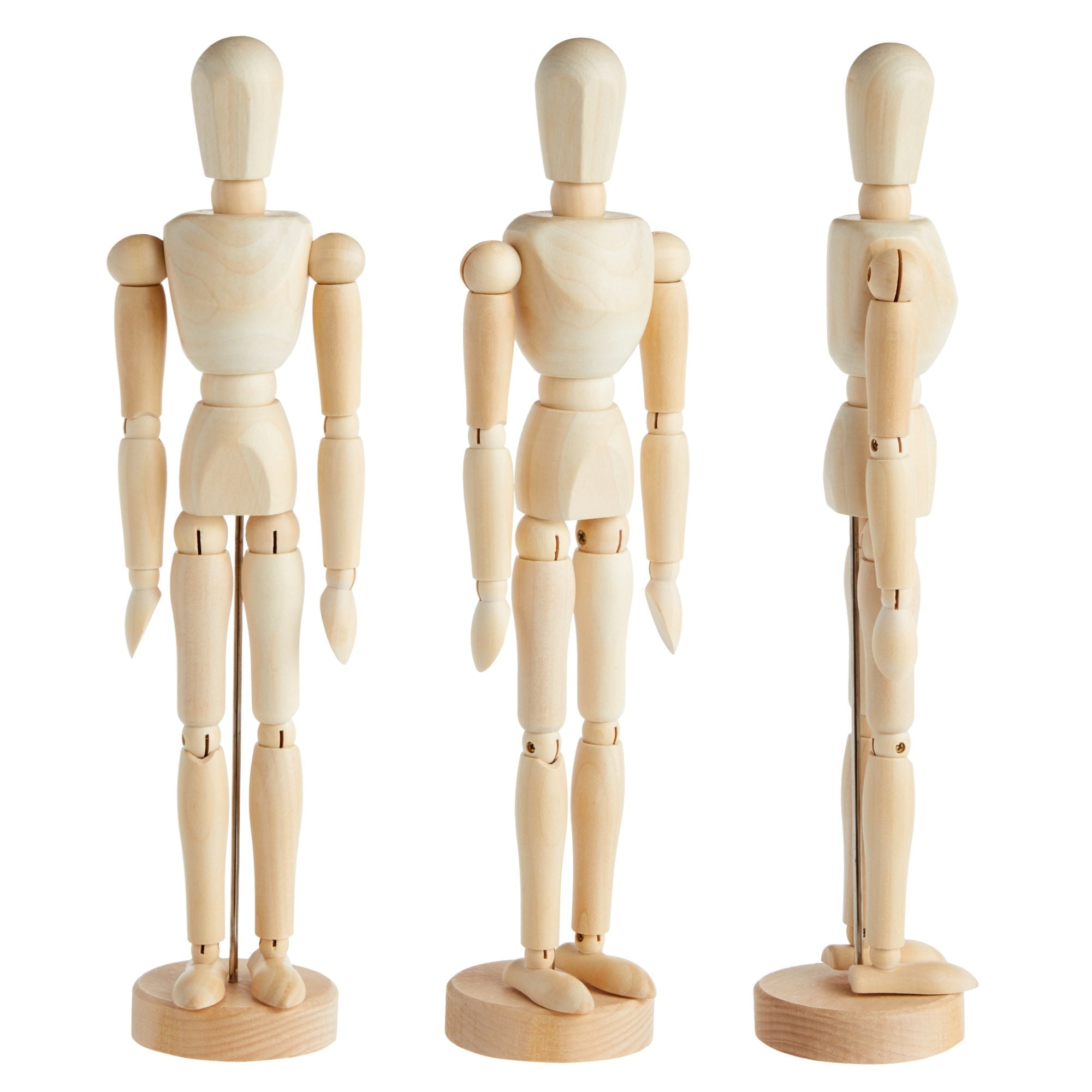 3 Pack Posable Art Figure Model, Flexible Wooden Drawing Mannequin for  Artists, Sketching (13 in) 