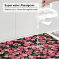 thumbnail image 5 of Sikiie Trendy Floral Dish Drying Mat, Kitchen Counter Mat, Self Drying Mat for Kitchen Counter Dish Drying Pad ,for Dishes, Utensils, Pots and Pans（24" x 18"）, 5 of 7