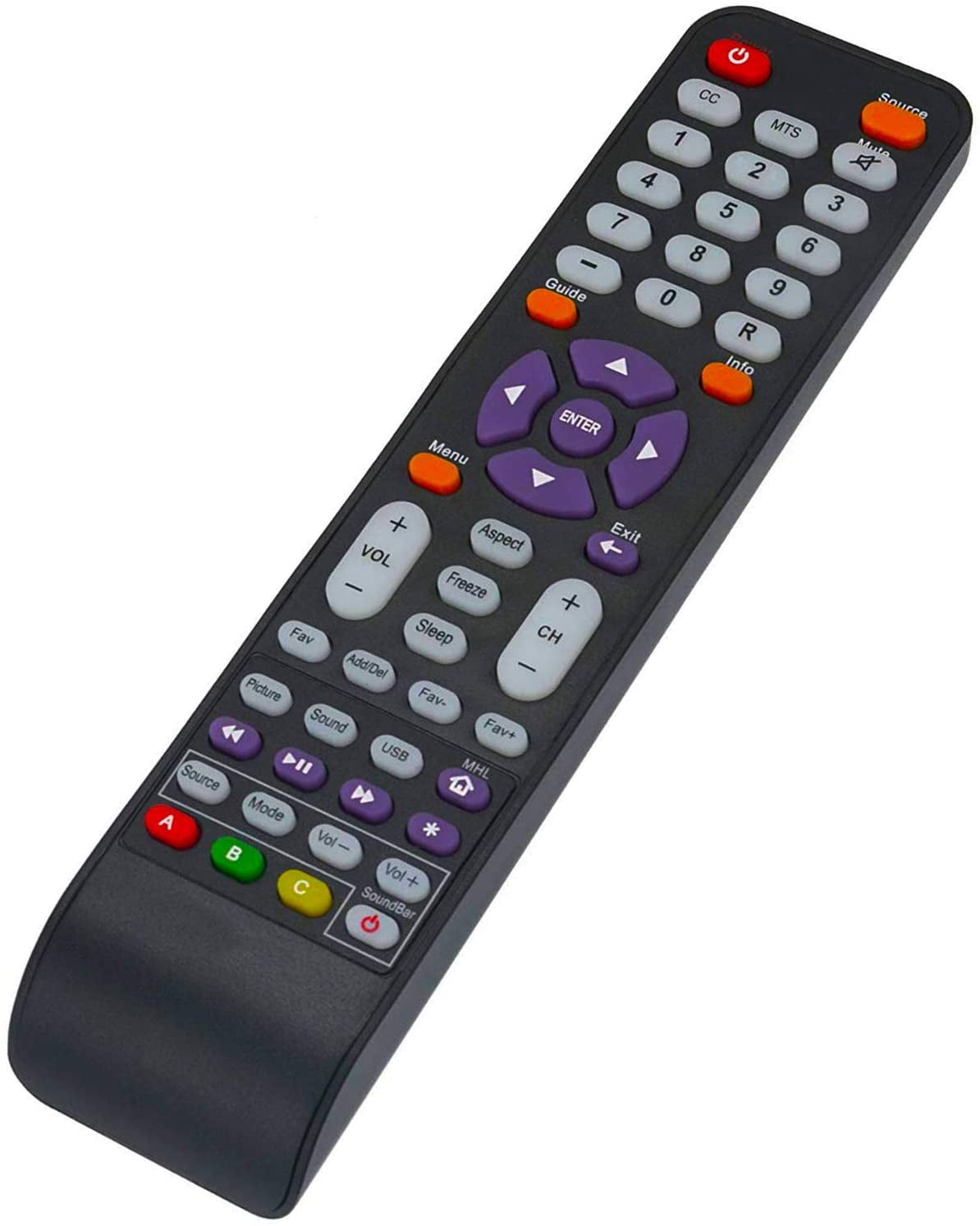New 142021270009C Replaced Sceptre Remote Fit for Sceptre 4K TV U55