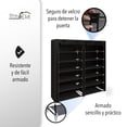 thumbnail image 5 of Closet Zapatera STAY ELIT Minimalista Armable Organizador Multifuncional 36 Pares Negro 6 niveles, 5 of 5