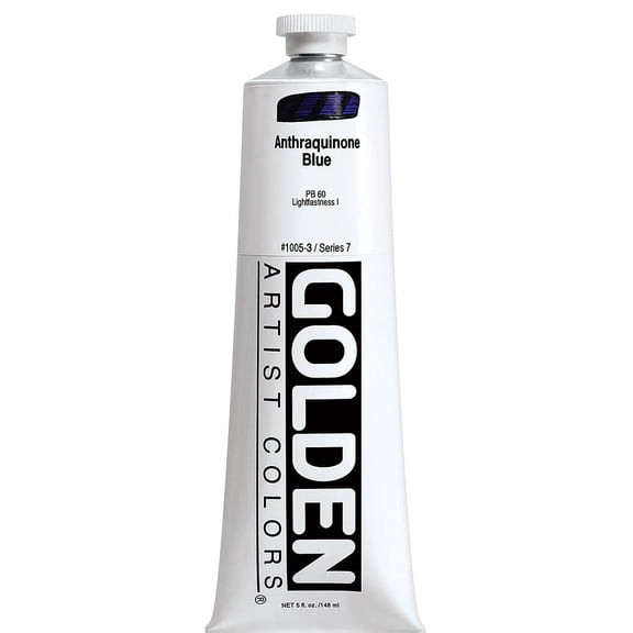 Golden Heavy Body Artist Acrylics - Anthraquinone Blue, 5 oz Tube