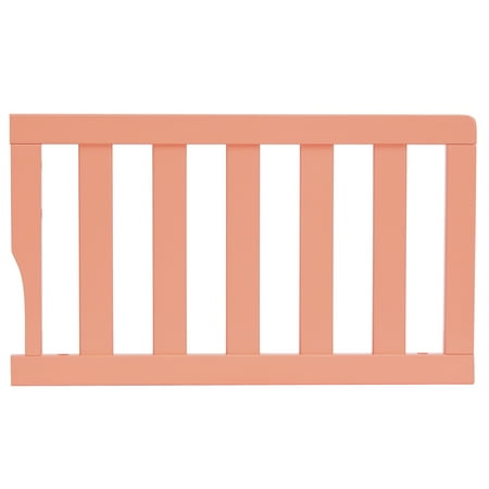 Dream On Me Convertible Crib Toddler Guard Rail in Fusion Coral, Converts Cribs to Toddler Beds