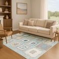 thumbnail image 7 of Addison Rugs Mayfield Premium Machine Washable Transitional Geometric Teal Rectangle Rug, 10' x 14', 7 of 7