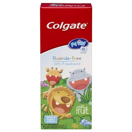 - 3 Pack Colgate My First Baby and Toddler Toothpaste, Fluoride Free, 1.75 oz each
