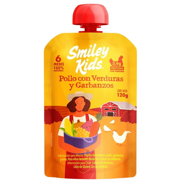 Papilla Smiley Kids de Pollo y verduras 120 gr