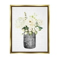 thumbnail image 3 of Stupell Industries White Flower Blossoms Laundry Jar Fancy Script Graphic Art Metallic Gold Floating Framed Canvas Print Wall Art, Design by Lettered and Lined, 3 of 5