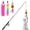 Plush-Rainbow, variant on Toys, 4 Pack Interactive Teaser Wand Toys, Retractable Fishing Pole Wand Catcher Exerciser with Refill Fish, Dragonfly Worm with Bells, Fun Kitten Kitty Playing