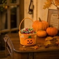 thumbnail image 6 of Under 5 Gifts for Kids!Halloween Candy Basket Reversible Fabric 7.9x5.5 in Double Sided & Sturdy for Trick or Treat Party Snack Gift Decor Halloween Decor by MPOISVA, 6 of 8