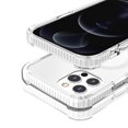 thumbnail image 3 of For Apple iPhone 13 /6.1" ShockProof Hybrid Acrylic Transparent Hard PC TPU Color Frame Bumper Compatible with MagSafe Cover ,Xpm Phone Case [ Clear / White ], 3 of 6