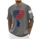 thumbnail image 1 of Tops para hombre, blusas y camisas de cuello redondo y manga corta para hombre, blusas casuales de cuello redondo con estampado de moda para hombre, blusas de cuello redondo y manga corta, camisas par, 1 of 5