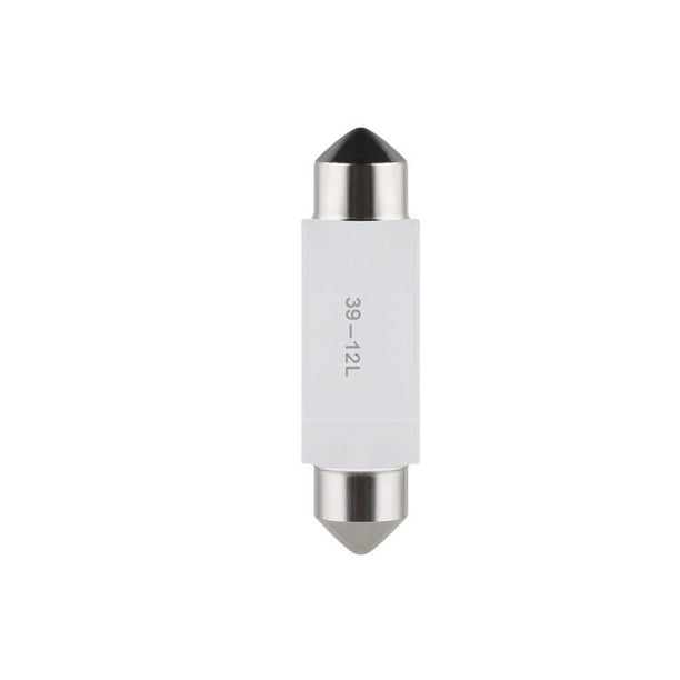 sweethay Luz Interior Universal para coche, luz de lectura para puerta, lámpara trasera, pieza de repuesto, iluminación de alto brillo montada Bombillas para automóviles Luz blanca de 12V 39MM