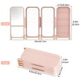 thumbnail image 2 of EEEkit Foldable Jewelry Storage Box with Mirror, 4-Sided Clear Earring and Necklace Holder Stand for Women, 2 of 7