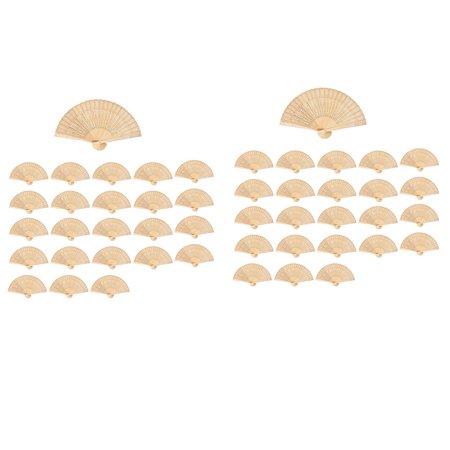 

Wooden Hand Fan Hand Folding Fan with Gift Bags Wedding Favors (Pack of 48)