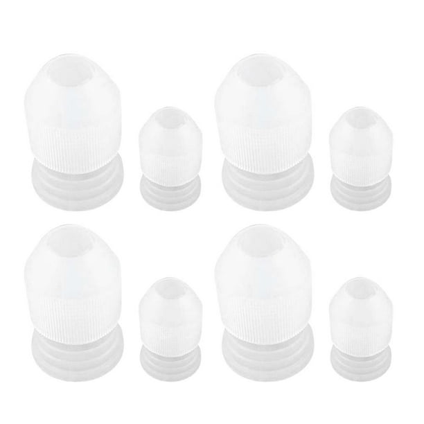 FELTECHELECTR Adaptador de boquilla de plástico para cupcakes, 20 unidades, para repostería (tamaño pequeño y mediano, blanco)