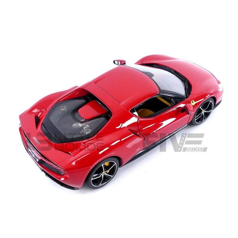 BURAGO BU16018CAR Scala 1/18  FERRARI 296 GTB HYBRID 830HP V6 2021 -  EXCLUSIVE CARMODEL ROSSO CORSA - RED