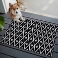 thumbnail image 5 of Minimalist Art Bathroom Rug Washable 2x3 Entryway Rug Non Slip Boho Abstract Floral Lattice Black Front Door Mat Low Pile Indoor Doormat Throw Floor Carpet for Kitchen Bedroom Entrance, 5 of 9