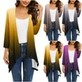 thumbnail image 1 of Women'S Cardigans Kimonos,Lightweight Front Open Cardigan For Women Summer Clearance,Open Front Breathable Cardigans,Women's Gradient Printed Long Sleeved Irregular Hem Pleated CardiganCardigan, 1 of 6