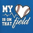 thumbnail image 2 of Wild Bobby, My Heart Is On That Baseball Field, Sports, Women Graphic Tee, Royal, Medium, 2 of 4