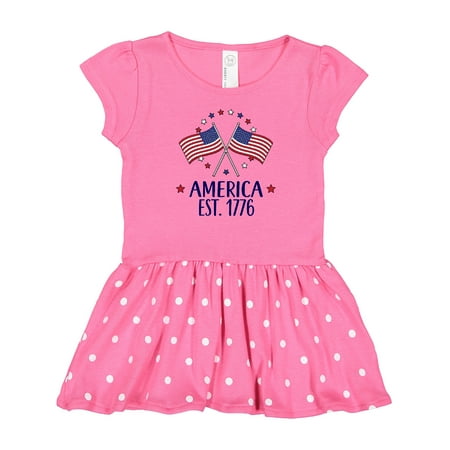 

Inktastic America Est 1776 4th of July Gift Baby Girl Dress