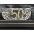 thumbnail image 4 of Forum Novelties Rhinestone Encrusted 50th Happy Birthday Tiara with Keepsake Box, 4 of 4