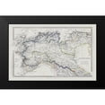 thumbnail image 2 of Chapman 24x17 Black Modern Framed Museum Art Print Titled - Northern Ancient Italy - Chapman 1830, 2 of 5
