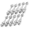 thumbnail image 1 of Furniture Glass Connectors Railing Post Cap Zinc Alloy Silver 3.70X1.10X1.10CM Easy Installation and Removal 10Pcs, 1 of 5