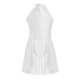 thumbnail image 1 of Aislor Robe de Danse Lyrique Moderne pour Filles, Robe Justaucorps en Dentelle Florale, Jazz Latin, Ballet, Dacre, Ivoire 16, 1 of 7