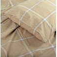 thumbnail image 4 of Home Soft Things 3 Piece Washed Cotton Duvet Cover Set - Windowpane - Camel - King (102" x 90"), 4 of 7