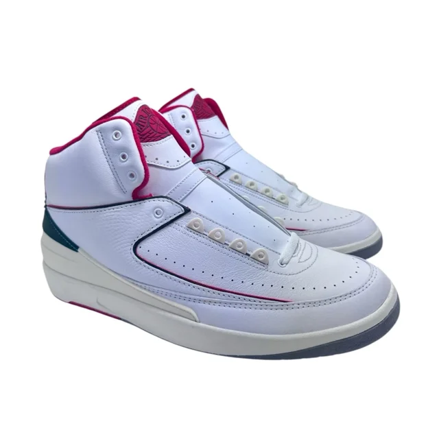 Ni - ke Ni - ke Air Jordan 2 Retro Italy White Fire Red Sail DR8884-101 Men's Size 10.5 NIB