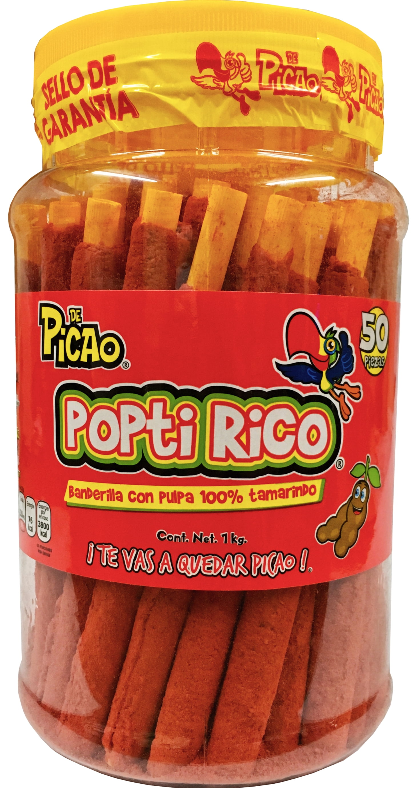 Picao Tamarindo Banderilla (Tamarind Chili Sticks) 50 Count Per Pack