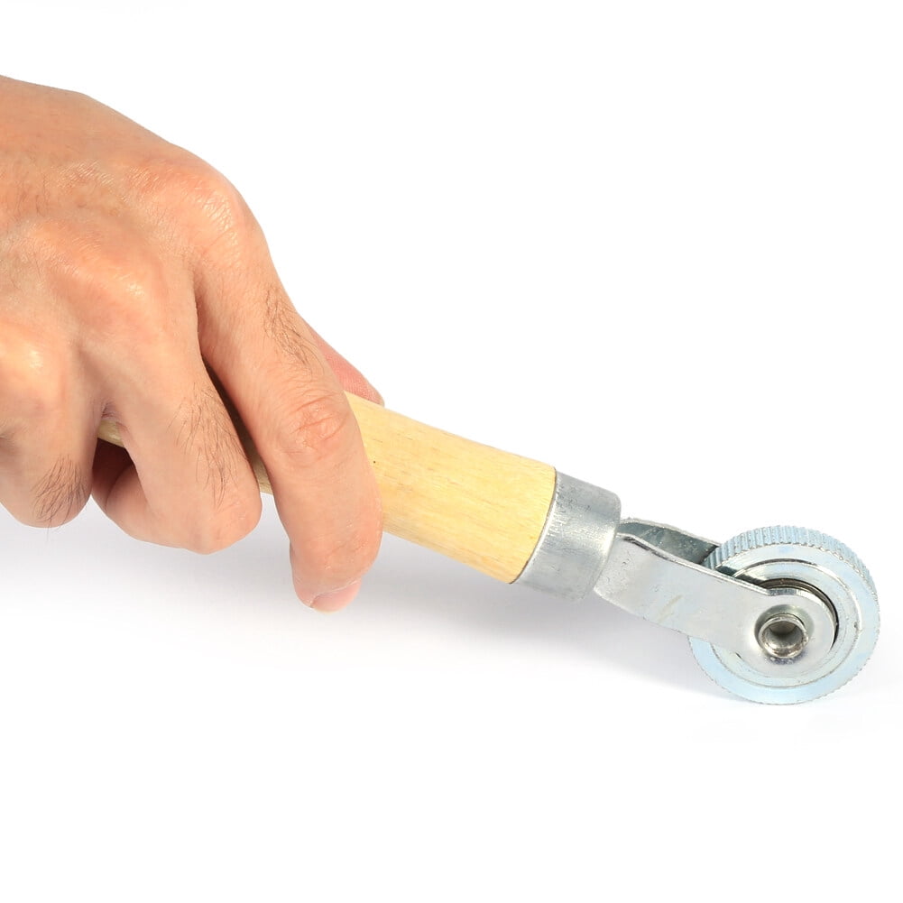 Reifenreparatur-Roller Aus Holz & Metall – Zum Auswalzen Von Flicken, Entfernt Eingeschlossene Luft, 18 Cm Lang