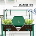 thumbnail image 5 of Outsunny Raised Garden Bed with Greenhouse Cover, Elevated Garden Box with Legs and Drainage Hole for Vegetables, Green, 5 of 9