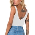 thumbnail image 5 of KelaJuan 2023 New Women Solid Color Tank Tops Sexy V-Neck Sleeveless Backless Vests Summer Slim Fit Seamless Tops Streetwear, 5 of 7