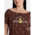 thumbnail image 4 of Winnie the Pooh Women's Off the Shoulder Skimmer Polka Dot Tee, Sizes XXS-XXL, 4 of 5