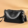 thumbnail image 3 of Bolso de mano 100% de cuero genuino para mujer, bandolera de piel de vaca suave de diseñador, a la moda, de lujo, 2021, 3 of 4