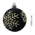 thumbnail image 2 of 4 PCS Velvet Christmas Ball Ornaments 2.36 Inch, Flocked Xmas Tree Decorations with Glitter Sequins, Hanging Baubles for Holiday Party Wedding Home Decor in Red, 2 of 6