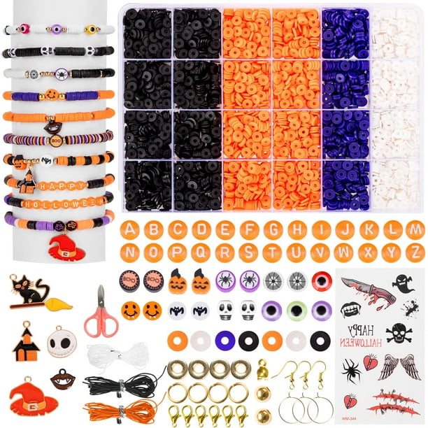 Kit de pulseras de amistad Goldwise para Halloween con cuentas de arcilla