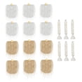 thumbnail image 1 of Tela de piel sintética Gnomo Barba Traje Ropa Suministros para manualidades Muñecas de juguete Enano Cosplay Bolas de madera sin terminar para , 6 udsBlanco 6 udsCaqui 18cmx9cm Baoblaze Barba de gnomo de piel sintética, 1 of 7