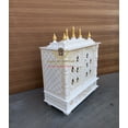 thumbnail image 4 of Wooden Temple Pooja Mandir Exquisite Handcrafted – White Elegant Home Temple with Door Bells, Elegant Pooja Ghar for Home Worship & Décor, 4 of 8
