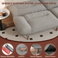 thumbnail image 6 of Lacoo 65"W Convertible Futon Sofa Bed with Five-level Adjustable Armrests,Corduroy Gray, 6 of 7