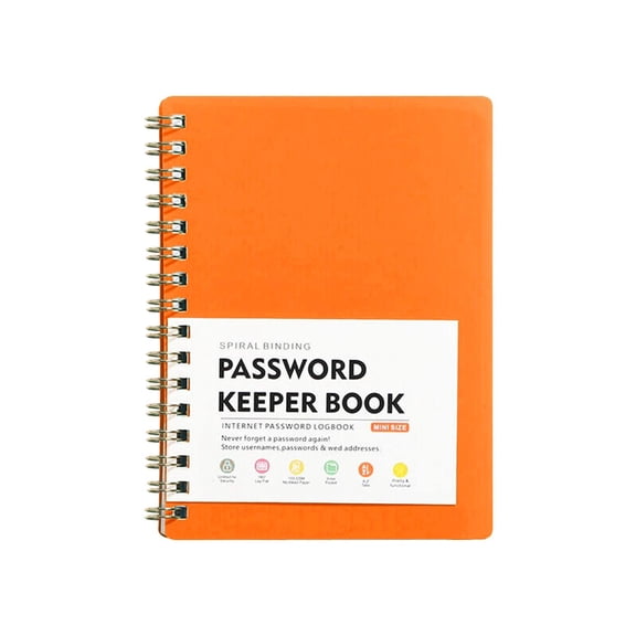 Spiral Notebook with Tabs, Colorful Hardcover Notebook Password Notebook with Alphabet Label for Work & Note Taking, Journals for Writing, 4.25"x5.7"