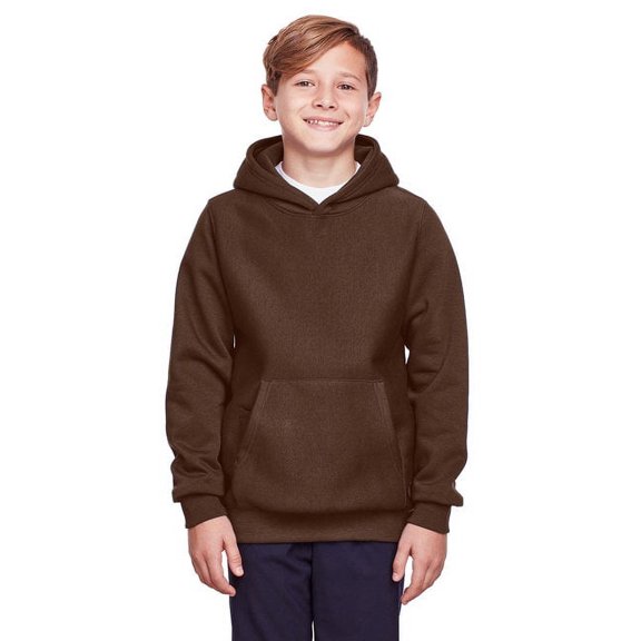 Youth Zone HydroSportâ„¢ Heavyweight Pullover Hooded Sweatshirt - SPORT DARK BROWN - S
