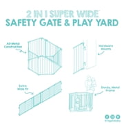 Regalo Super Wide Baby Gate and Play Yard, 56-144 in, White, Ages 6-24 Months