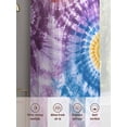 thumbnail image 6 of Tie-Dye Art Sheer Curtains 108 Inches Long 2 Panels Abstract Watercolor Purple Yellow Blue Dyeing Light Filtering Semi Sheer Window Curtains Drapes for Bedroom Living Room 52"x108", 6 of 7