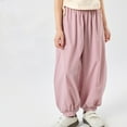 thumbnail image 4 of HXWCHs Girls' Stretch Casual Pants Loose Fit Sun Proof Pants For Toddler And Big Kids Active Wear Comfortable Breathable Outdoor Play Pink 9-10 Years, 4 of 4