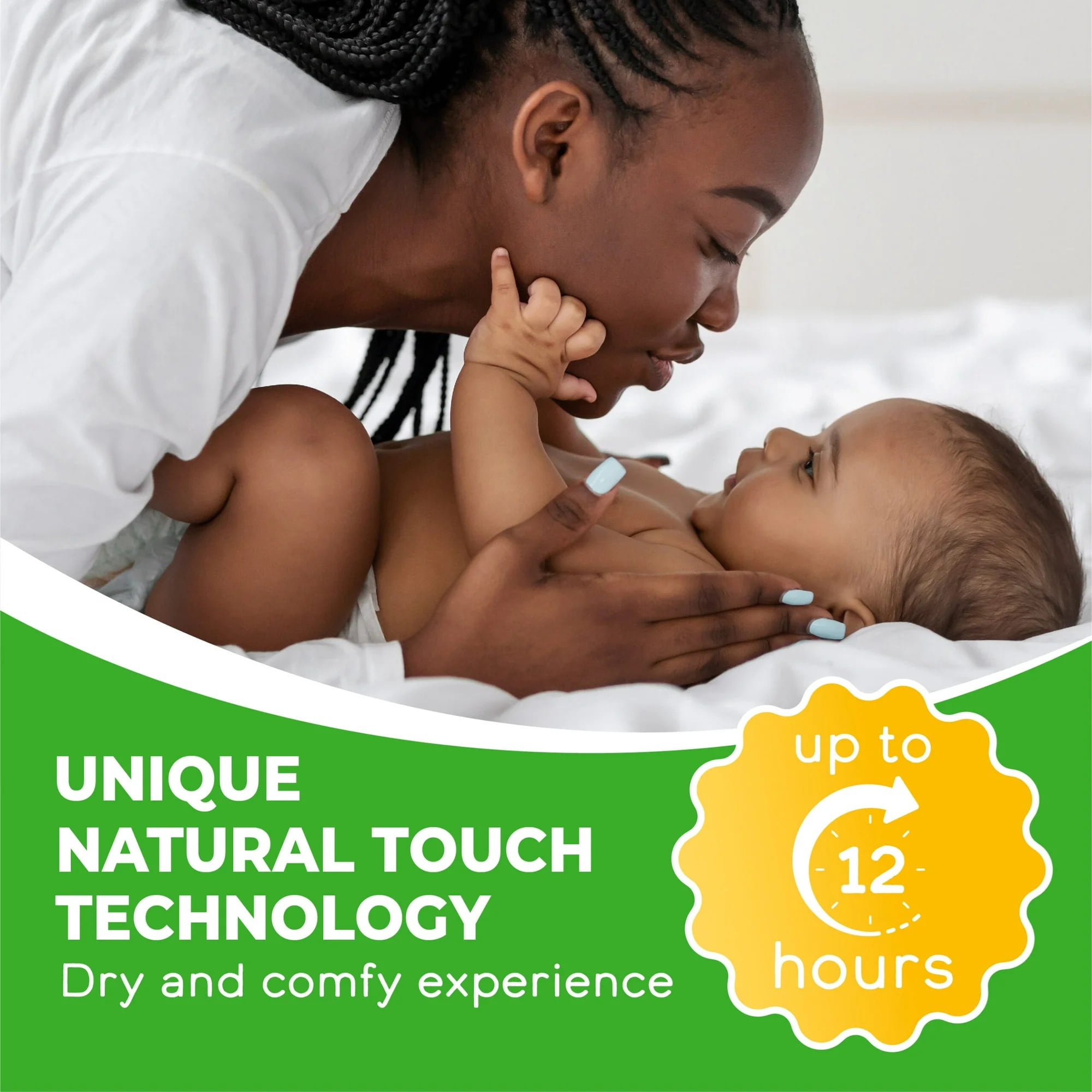 Lunnies Natural Ultra Absorbent Premium Diapers - Size 5 - 240 Count